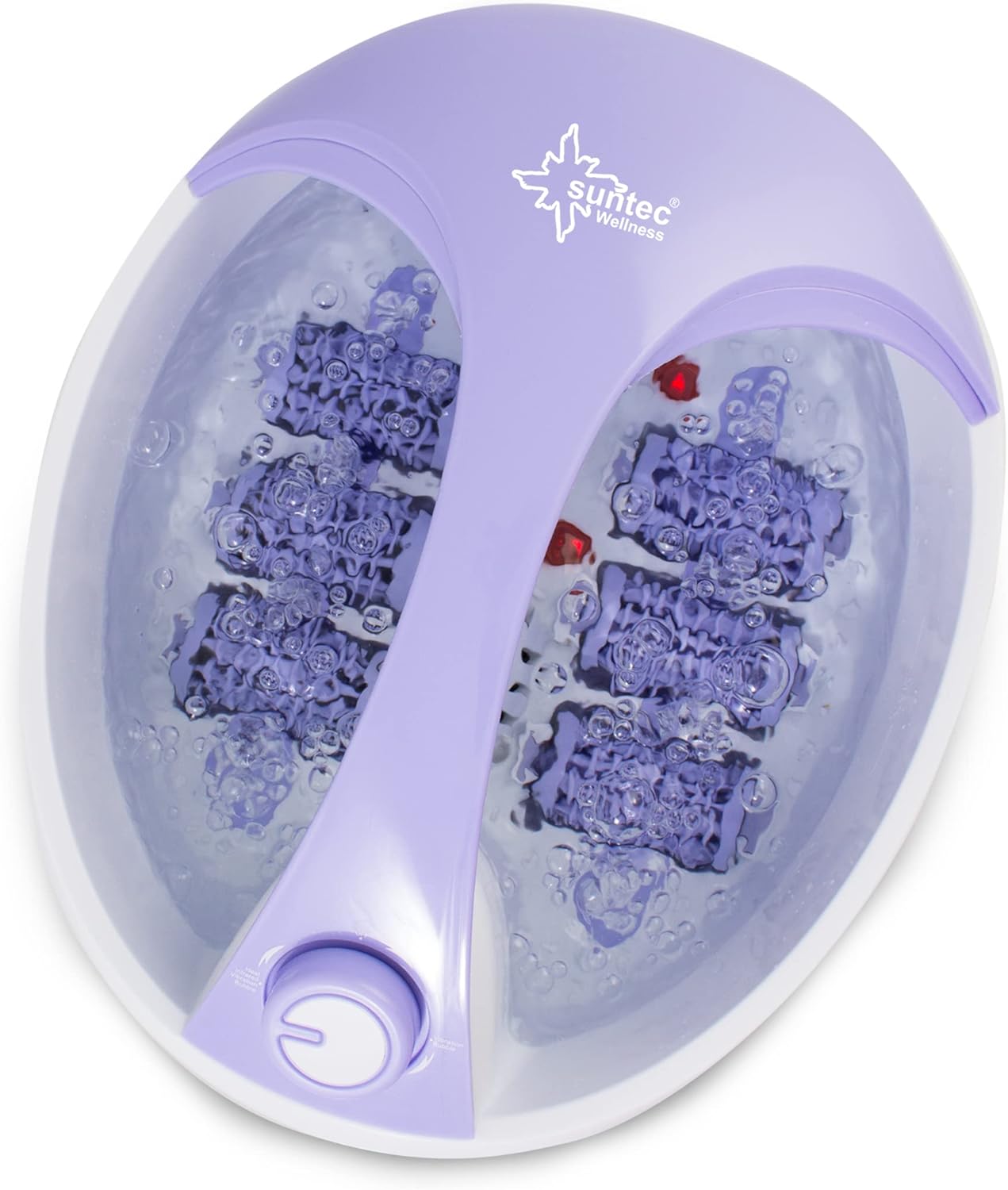 SUNTEC elektrisches Massage Fußbad | Fußmassagegerät mit Vibration, Massage Rollen und Infrarot | Fuß Wanne mit Aufheiz + Wärmefunktion zur Entspannung der Füße | FMA-8663 comfort pro