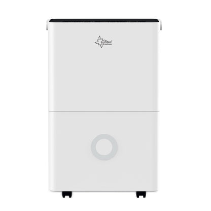 SUNTEC DryFix 12 EQ Dehumidifier - For Rooms up to 34 m2 or 80 m3 - Room Dehumidifier with 12 l/day Dehumidification - 3-in-1 Dehumidifier + Air Purifier + Tumble Dryer - Mobile and Electric White