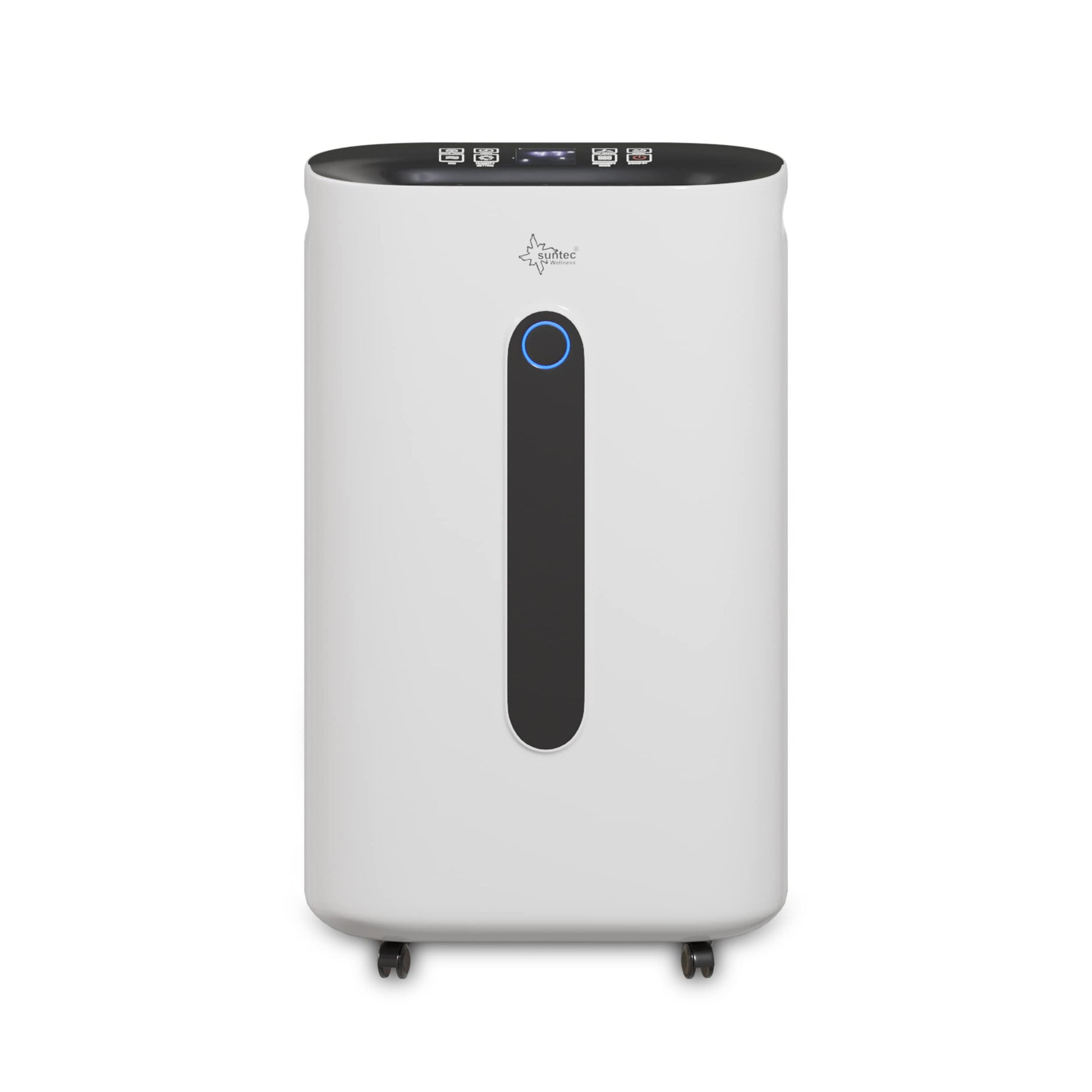 SUNTEC DryFix 12 EQ Dehumidifier - For Rooms up to 34 m2 or 80 m3 - Room Dehumidifier with 12 l/day Dehumidification - 3-in-1 Dehumidifier + Air Purifier + Tumble Dryer - Mobile and Electric White