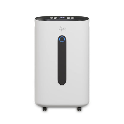 SUNTEC DryFix 12 EQ Dehumidifier - For Rooms up to 34 m2 or 80 m3 - Room Dehumidifier with 12 l/day Dehumidification - 3-in-1 Dehumidifier + Air Purifier + Tumble Dryer - Mobile and Electric White