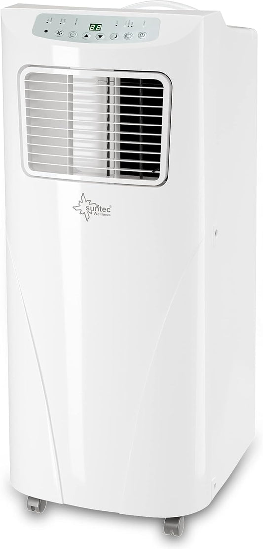 SUNTEC Mobiles lokales Klimagerät Fresh 7.000 Eco R290 | Klimaanlage für Räume bis 25 qm | Abluftschlauch | Kühler und Entfeuchter mit ökologischem Kühlmittel | 7.000 BTU/h | Für Wohnung und Büro [Energieklasse A] - SUNTEC WELLNESS