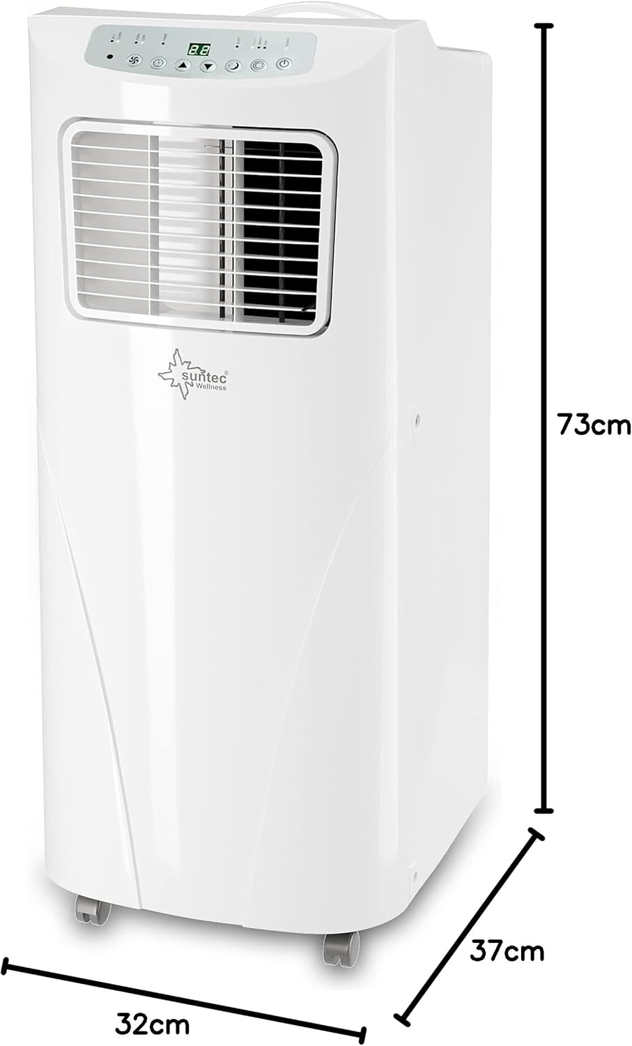 SUNTEC Mobiles lokales Klimagerät Fresh 7.000 Eco R290 | Klimaanlage für Räume bis 25 qm | Abluftschlauch | Kühler und Entfeuchter mit ökologischem Kühlmittel | 7.000 BTU/h | Für Wohnung und Büro