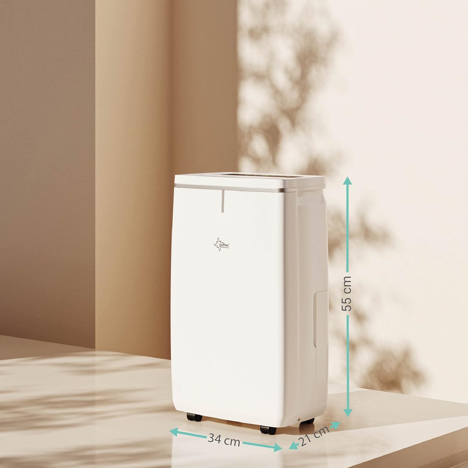 SUNTEC DryFix 20 Lumio Dehumidifier - For Rooms up to 63 m2 or 150 m3 - Room Dehumidifier with 20 L/Day Dehumidification - 3-in-1 Dehumidifier + Air Purifier + Tumble Dryer - Mobile and Electric