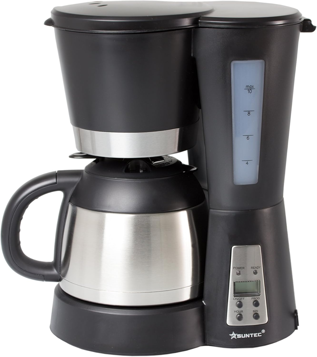 Suntec Wellness Suntec Filter Kaffeemaschine kam-9004 UK Plug [mit Timer Programmierung + antidrop Funktion, Vakuum Krug (1,0 l), max. 800 Watt]