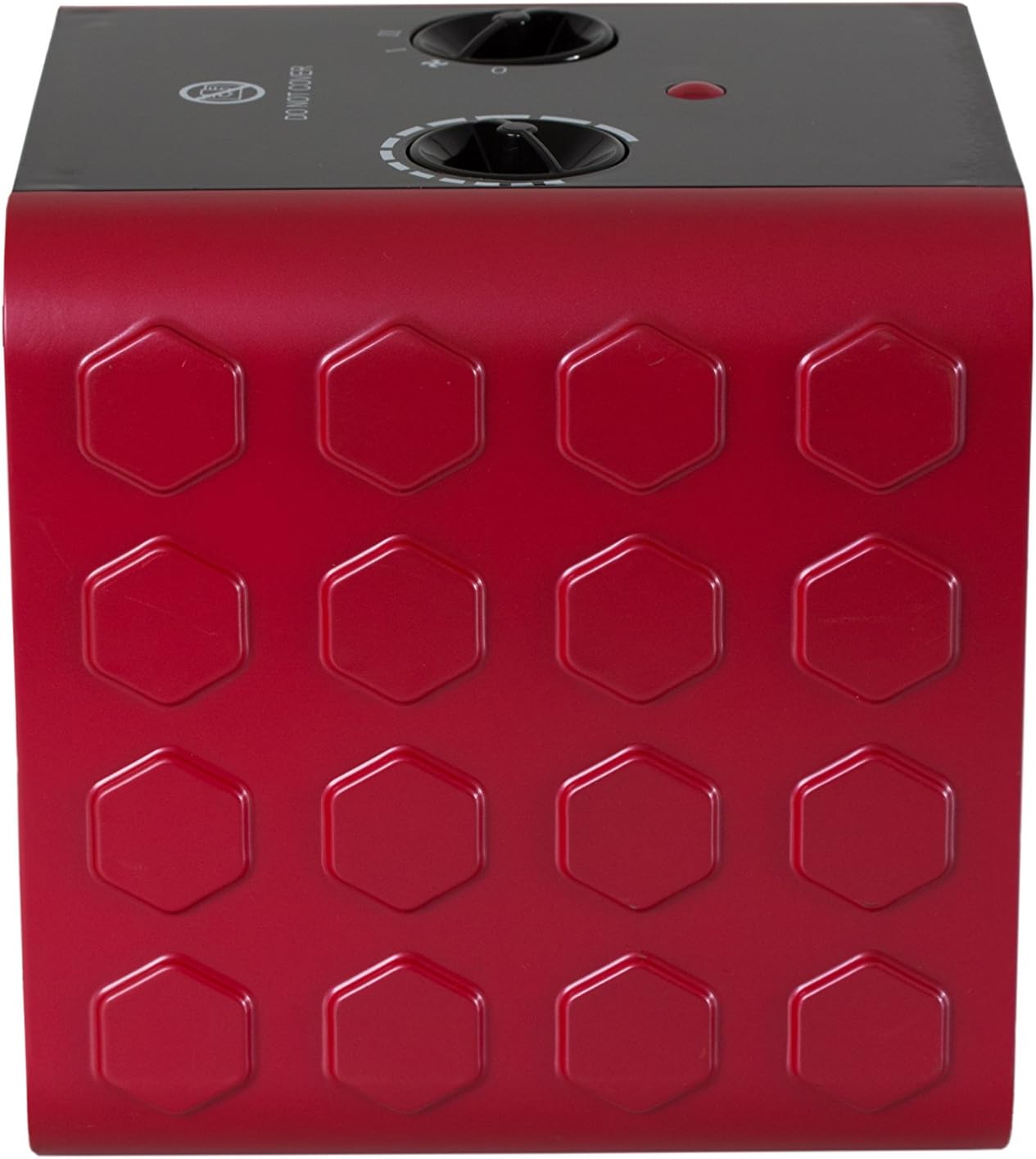 SUNTEC PTC Heizlüfter Heat Block - Leiser Elektroheizer, 1500 Watt | Elektro-Heizung 3 Heizstufen | Rot/Schwarze Elektroheizung | Elektrischer Wärmeheizer für Schlafzimmer, Wohnzimmer