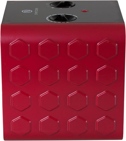 SUNTEC PTC Heizlüfter Heat Block - Leiser Elektroheizer, 1500 Watt | Elektro-Heizung 3 Heizstufen | Rot/Schwarze Elektroheizung | Elektrischer Wärmeheizer für Schlafzimmer, Wohnzimmer