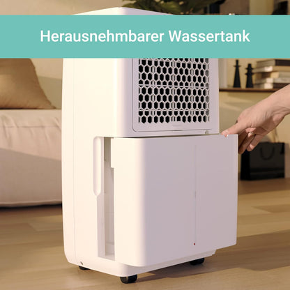 SUNTEC DryFix 20 Lumio Dehumidifier - For Rooms up to 63 m2 or 150 m3 - Room Dehumidifier with 20 L/Day Dehumidification - 3-in-1 Dehumidifier + Air Purifier + Tumble Dryer - Mobile and Electric