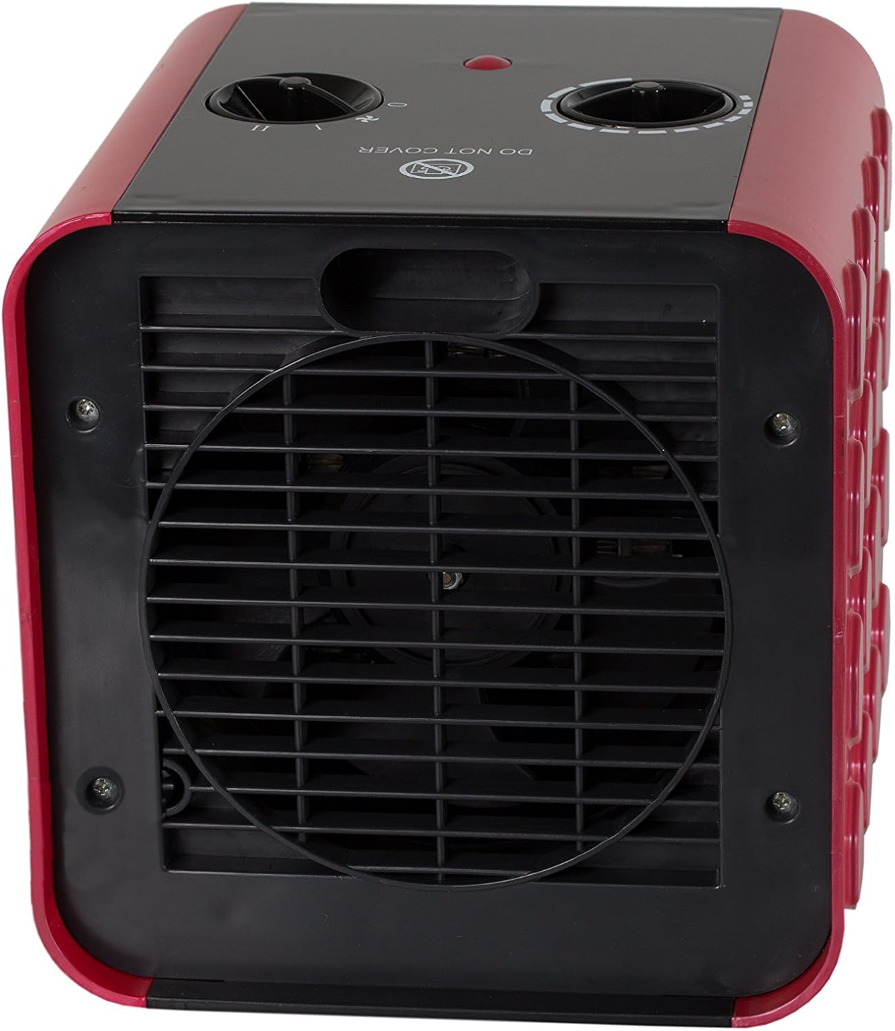 SUNTEC PTC Heizlüfter Heat Block - Leiser Elektroheizer, 1500 Watt | Elektro-Heizung 3 Heizstufen | Rot/Schwarze Elektroheizung | Elektrischer Wärmeheizer für Schlafzimmer, Wohnzimmer