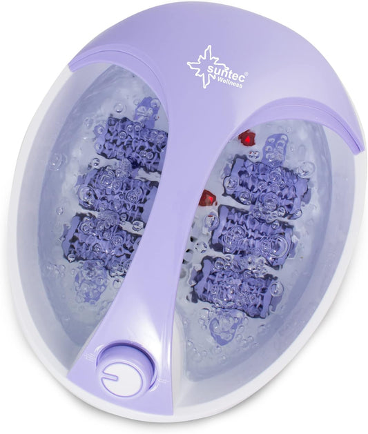 SUNTEC elektrisches Massage Fußbad | Fußmassagegerät mit Vibration, Massage Rollen und Infrarot | Fuß Wanne mit Aufheiz + Wärmefunktion zur Entspannung der Füße | FMA-8663 comfort pro