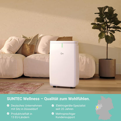 SUNTEC DryFix 20 Lumio Dehumidifier - For Rooms up to 63 m2 or 150 m3 - Room Dehumidifier with 20 L/Day Dehumidification - 3-in-1 Dehumidifier + Air Purifier + Tumble Dryer - Mobile and Electric