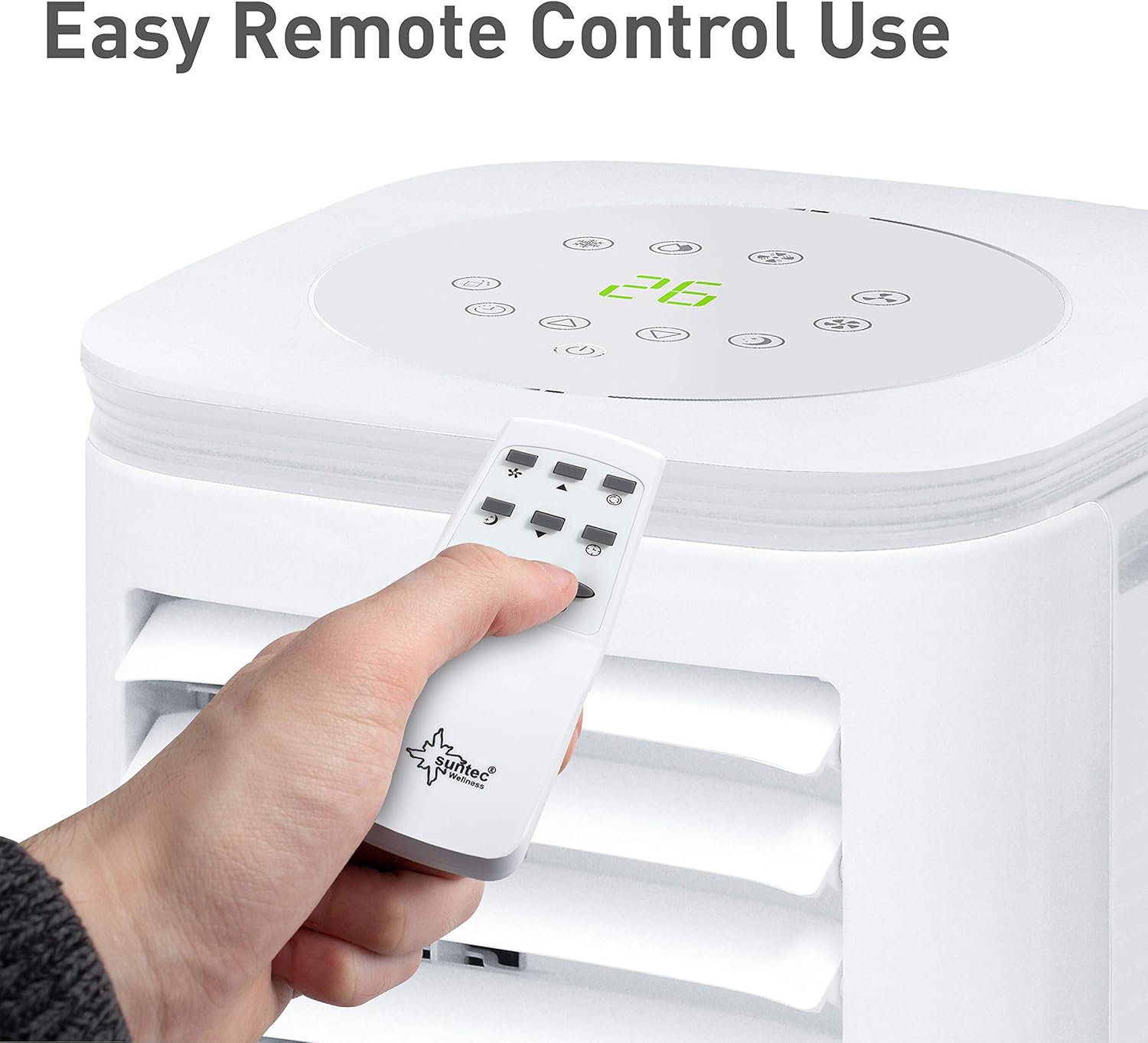 Suntec Freeze 9,000 Eco R290 Mobile Local Air Conditioner for Rooms up to 80 m3 (34 m2) Includes Exhaust Hose Cooler and Dehumidifier with Ecological Coolant R290 9,000 BTU/h