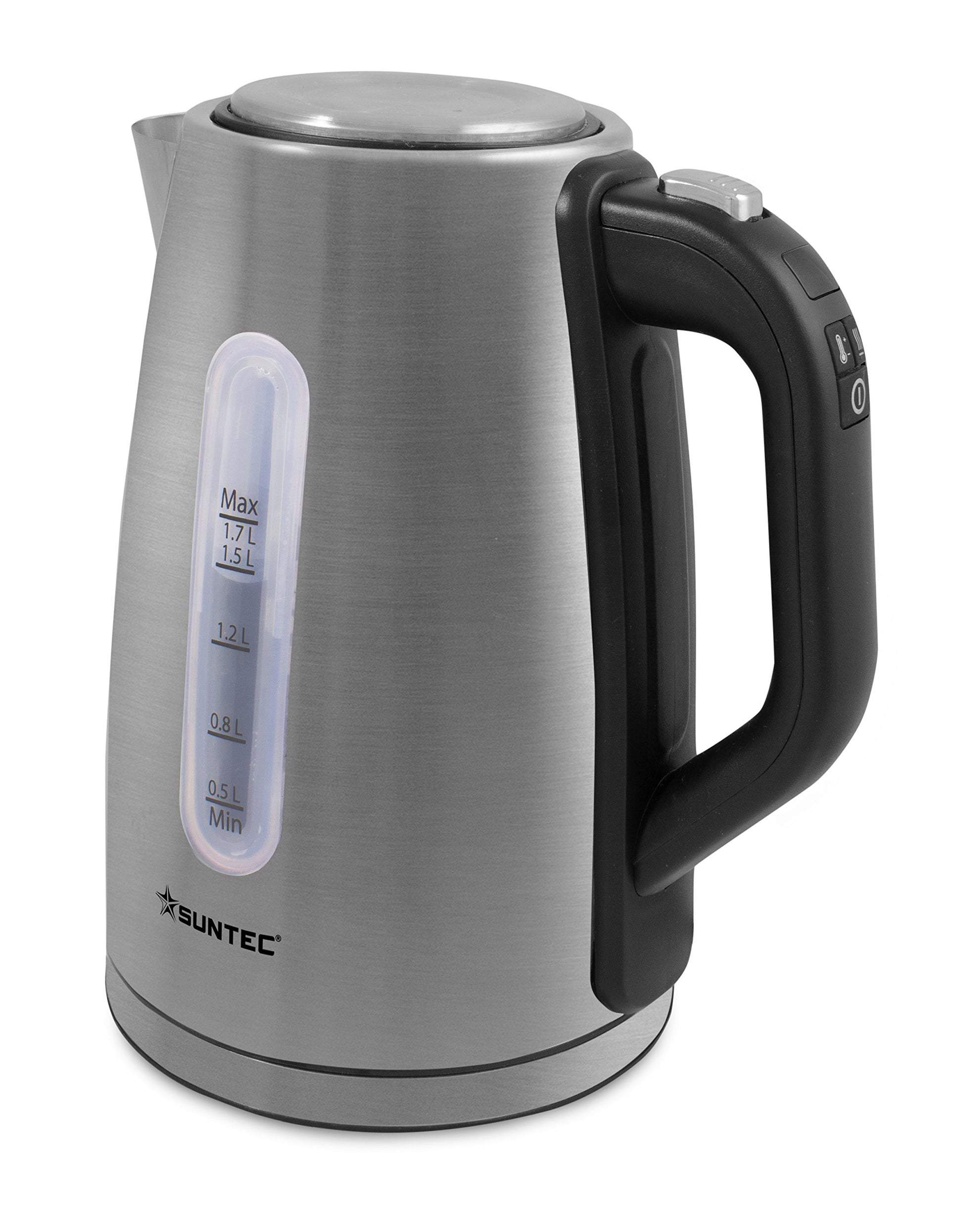 Suntec WAK-8304 Stainless Steel Kettle - Quick Boiling | 1.5 Litres | Powerful with Max 3100 Watt | Automatic Shut-Off | Removable Limescale Filter | with Lighting in Blue