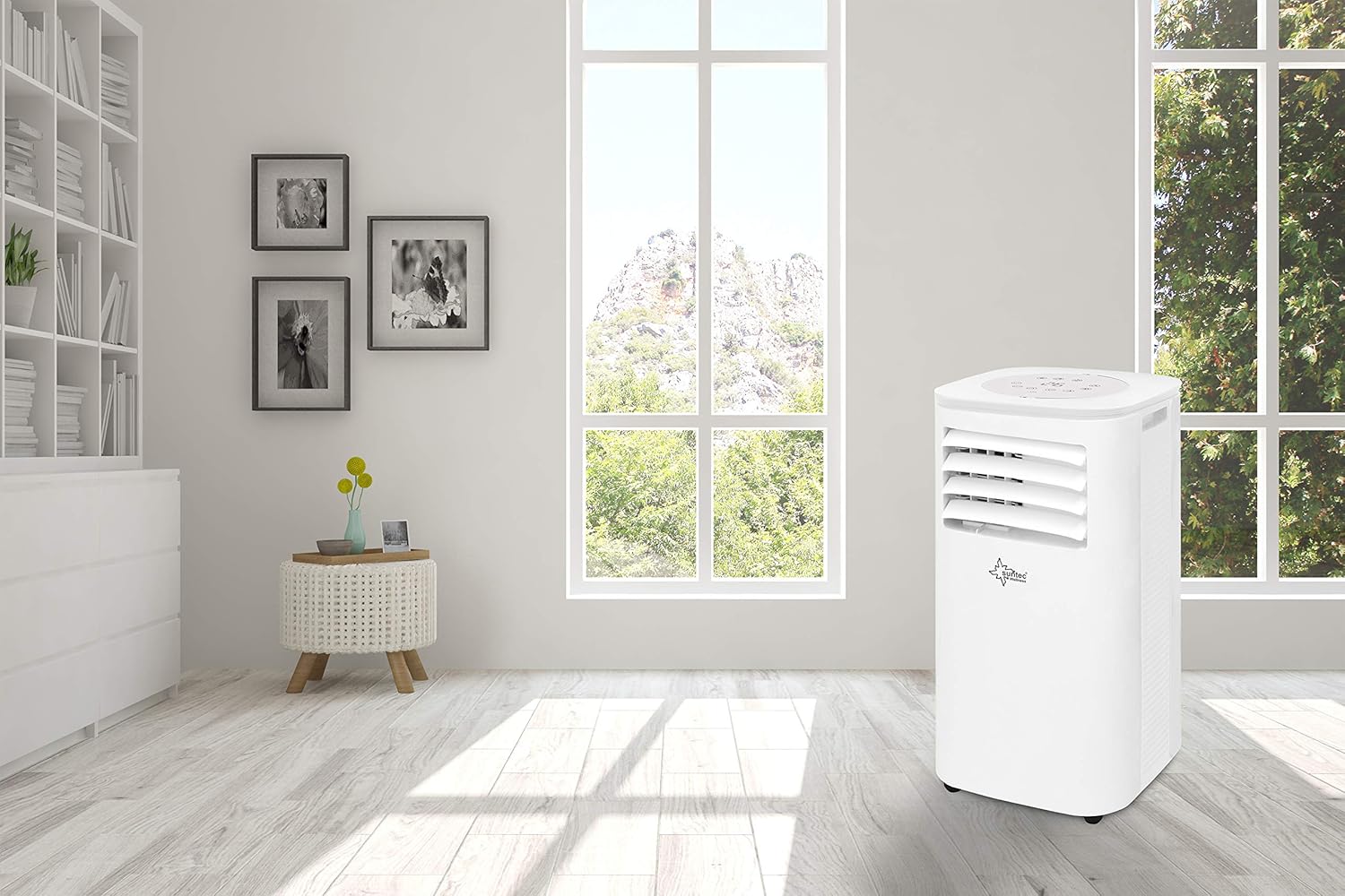 Suntec Freeze 9,000 Eco R290 Mobile Local Air Conditioner for Rooms up to 80 m3 (34 m2) Includes Exhaust Hose Cooler and Dehumidifier with Ecological Coolant R290 9,000 BTU/h