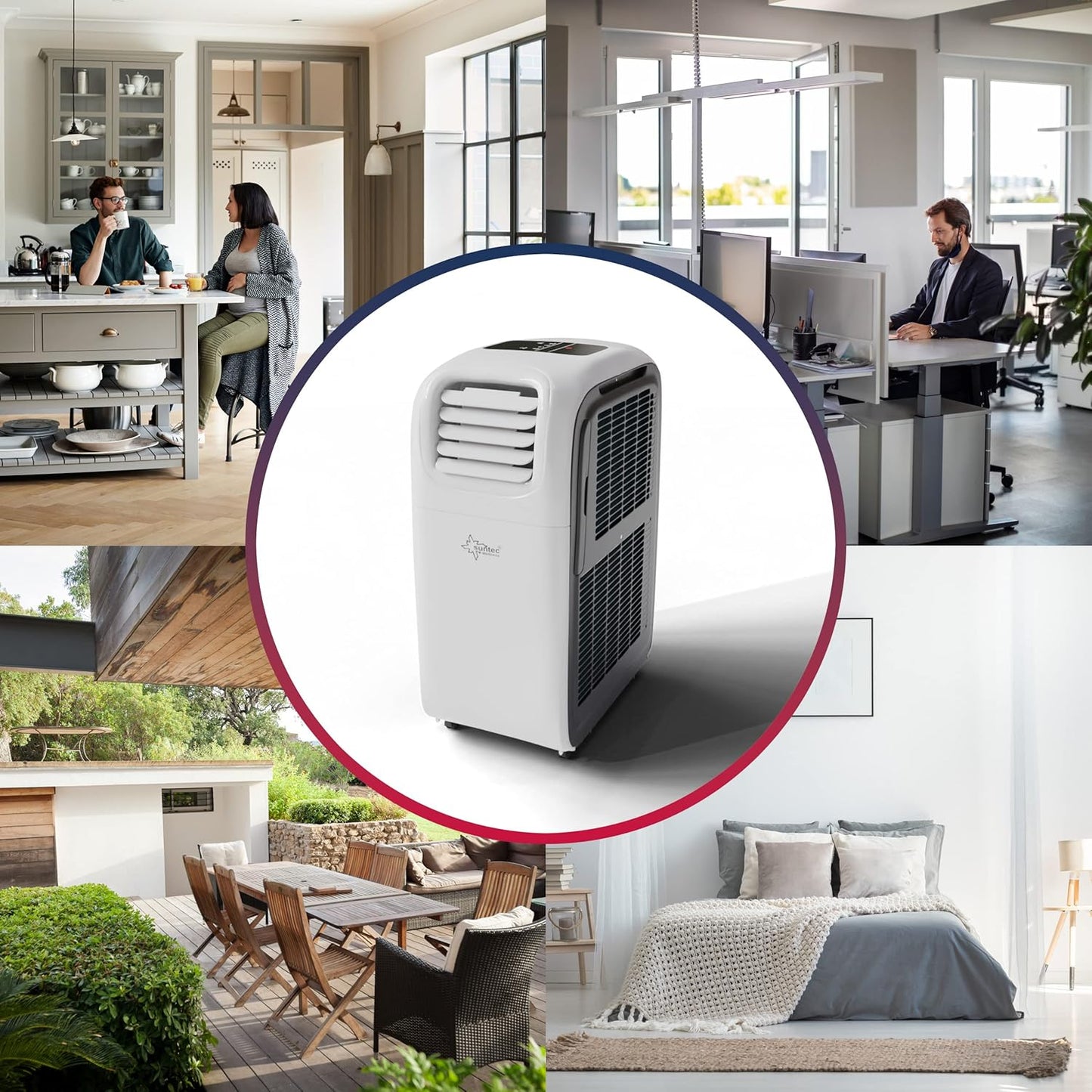 SUNTEC Mobiles lokales Klimagerät Transform 14.000 Eco R290 | geeignet für Räume bis 70 m2 | Kühler und Entfeuchter mit ökologischem Kühlmittel R290 | 14.000 BTU/h