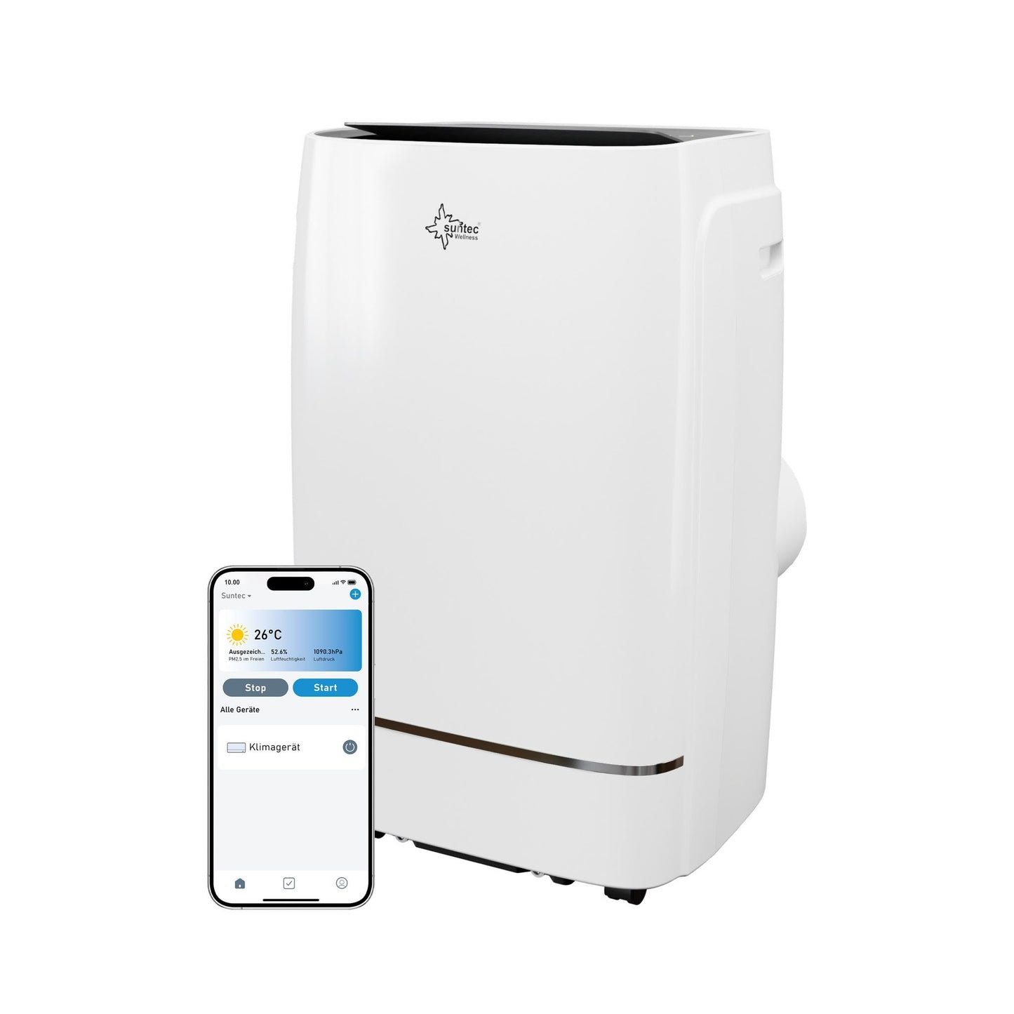 SUNTEC ADVANCE 14.000 BTU mobiles Klimagerät, APP Steuerung, umweltfreundliches Kühlmittel R290