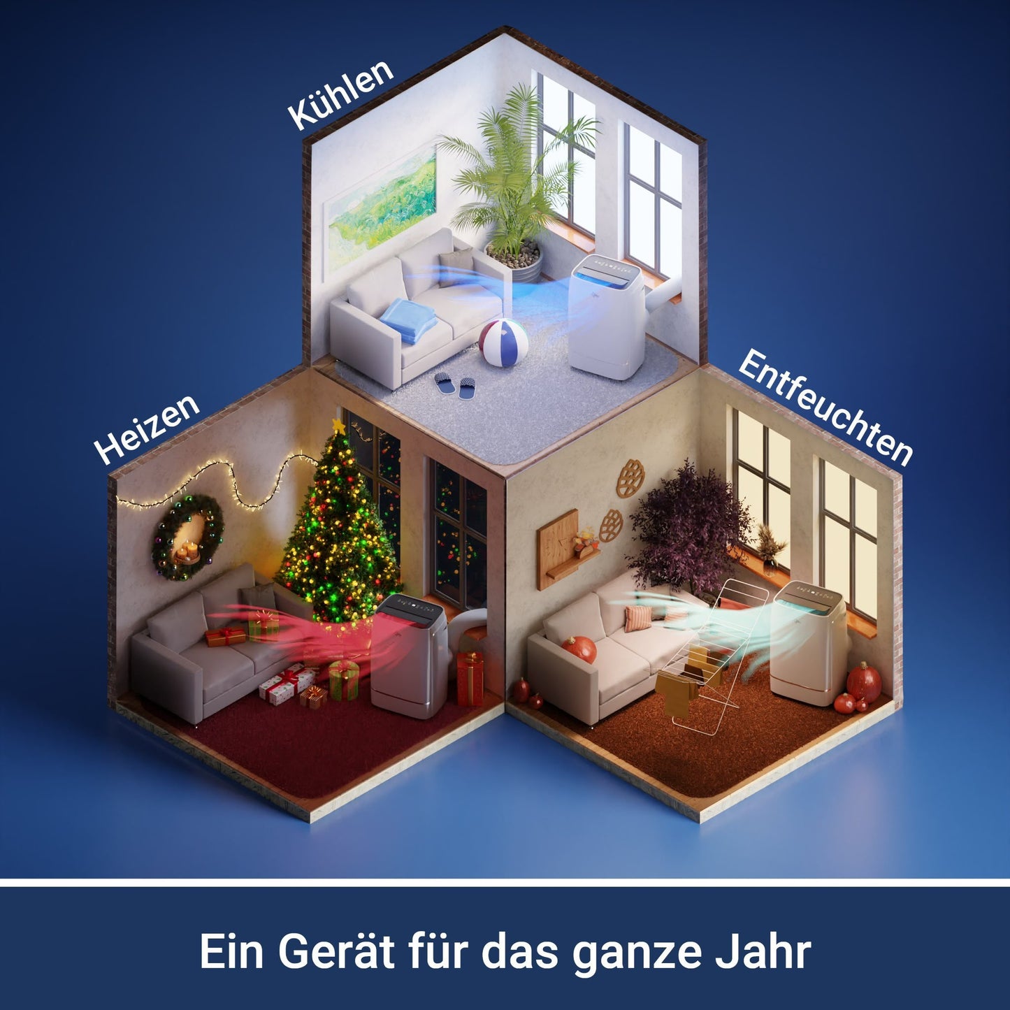 SUNTEC ADVANCE 14.000 BTU mobiles Klimagerät, APP Steuerung, umweltfreundliches Kühlmittel R290